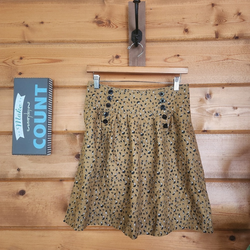 Urban Outfitters Cooperative Skirt Button Pocket Mushroom Cottagecore Academia 6